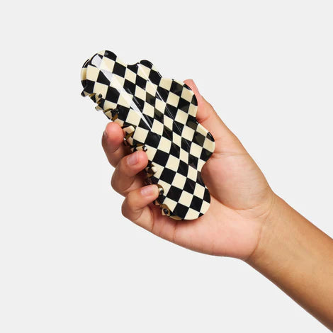 Checker Claw in Black +White