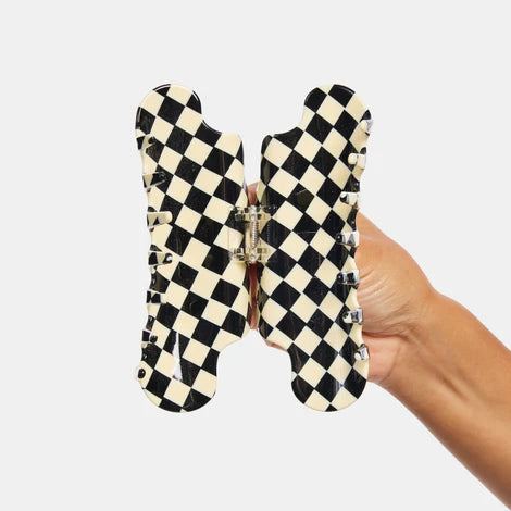 Checker Claw in Black +White