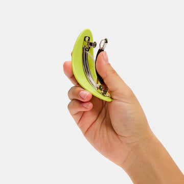 Oval Barrette in Lime
