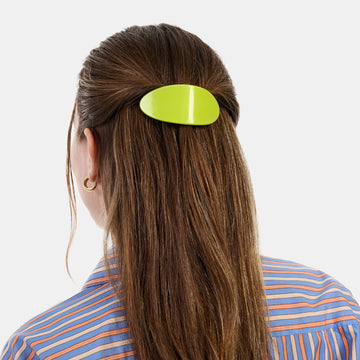 Oval Barrette in Lime