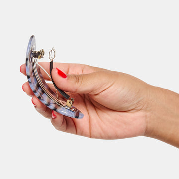 Oval Barrette in Phantom