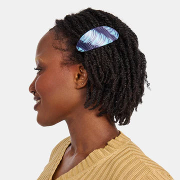 Oval Barrette in Ripple