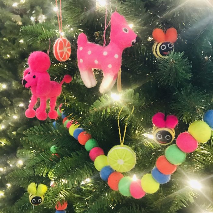 Handmade Biodegradable Felt Neon Bubble Garland Home Decoration