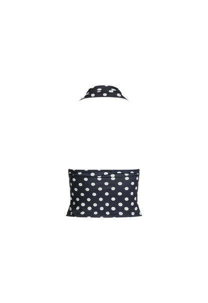 SAFARI HALTER NOIR POLKA