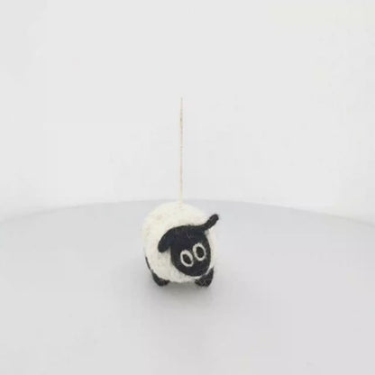 Handmade Hanging Black Sheep Felt Easter Decoration
