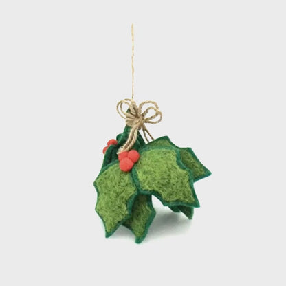 Décoration de Noël à suspendre en feutre biodégradable faite à la main