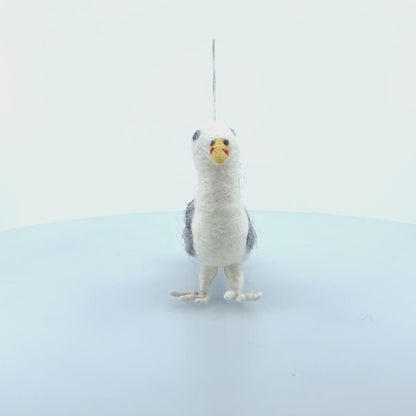 Décoration de mouette suspendue en feutre aiguilleté durable faite à la main