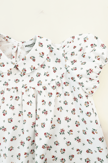 Janie provencal floral cotton babydoll dress