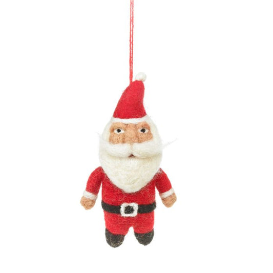 Handmade Felt Classic Santa Hanging Christmas Tree Decoration