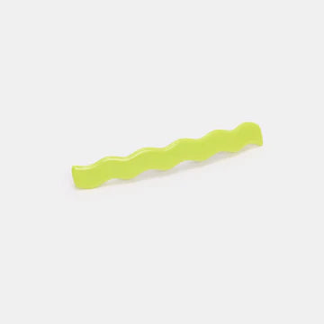Skinny Wave Barrette in Lime