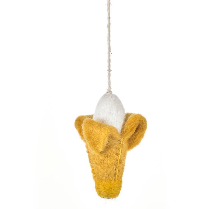 Handmade Felt Tooty Fruity Set of 4 Hanging Tropical Decorations