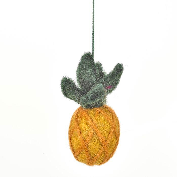 Handmade Felt Tooty Fruity Set of 4 Hanging Tropical Decorations