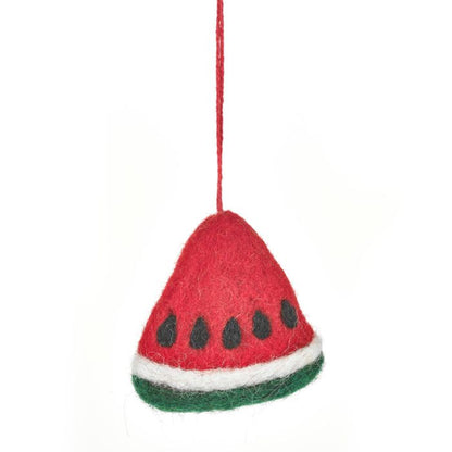 Handmade Felt Tooty Fruity Set of 4 Hanging Tropical Decorations