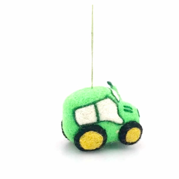 Handmade Felt Countryside Tractor Hanging Decoration